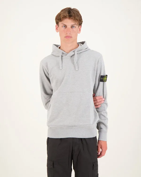 64151 Fleece Hoodie Melange Grijs