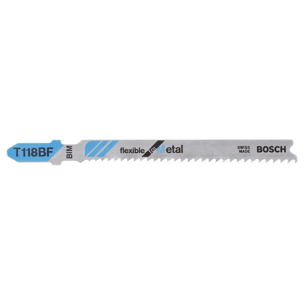 BOSCH DECOUPEERZAAGJE T118BF BIM TBV MIDDELDIK STAAL PLATEN 2,56 MM KAART= 5 STUKS