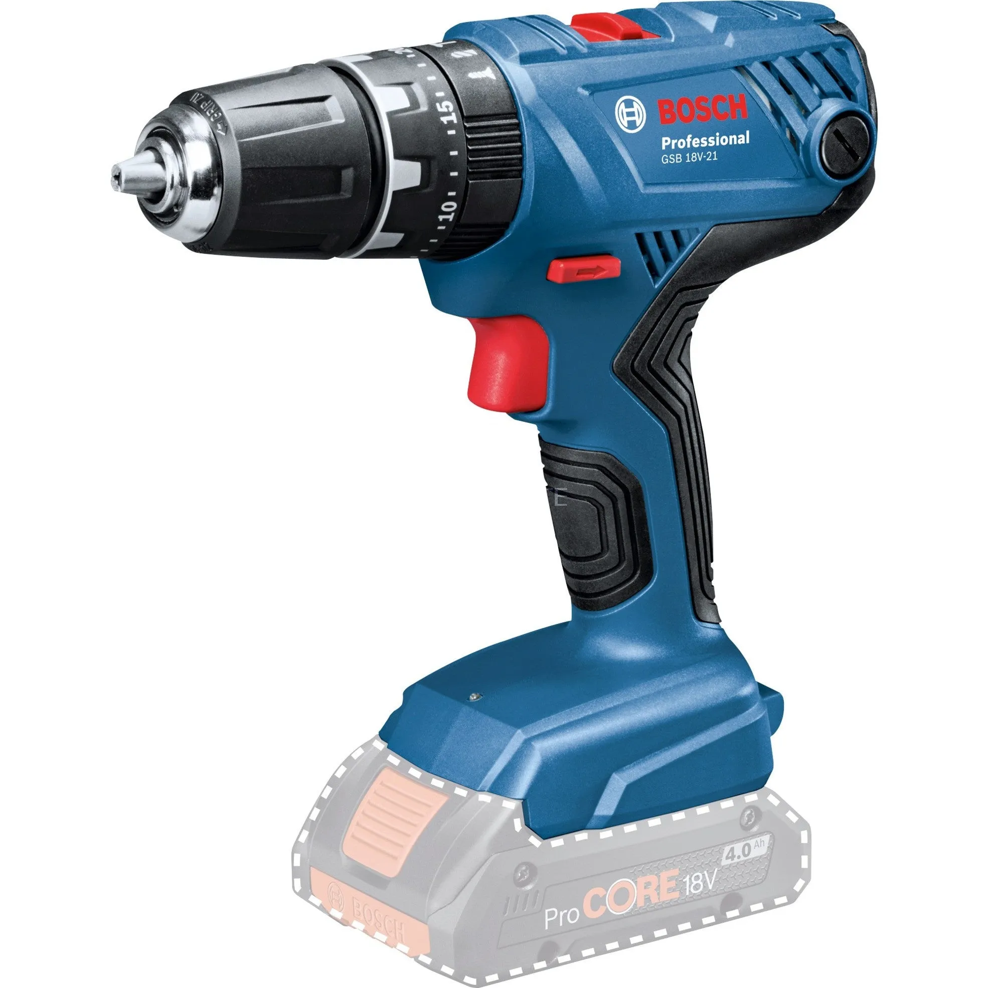 BOSCH GSB 18V21 ACCU SCHROEFKLOPBOORMACHINE C&G IN DOOS  06019H1176