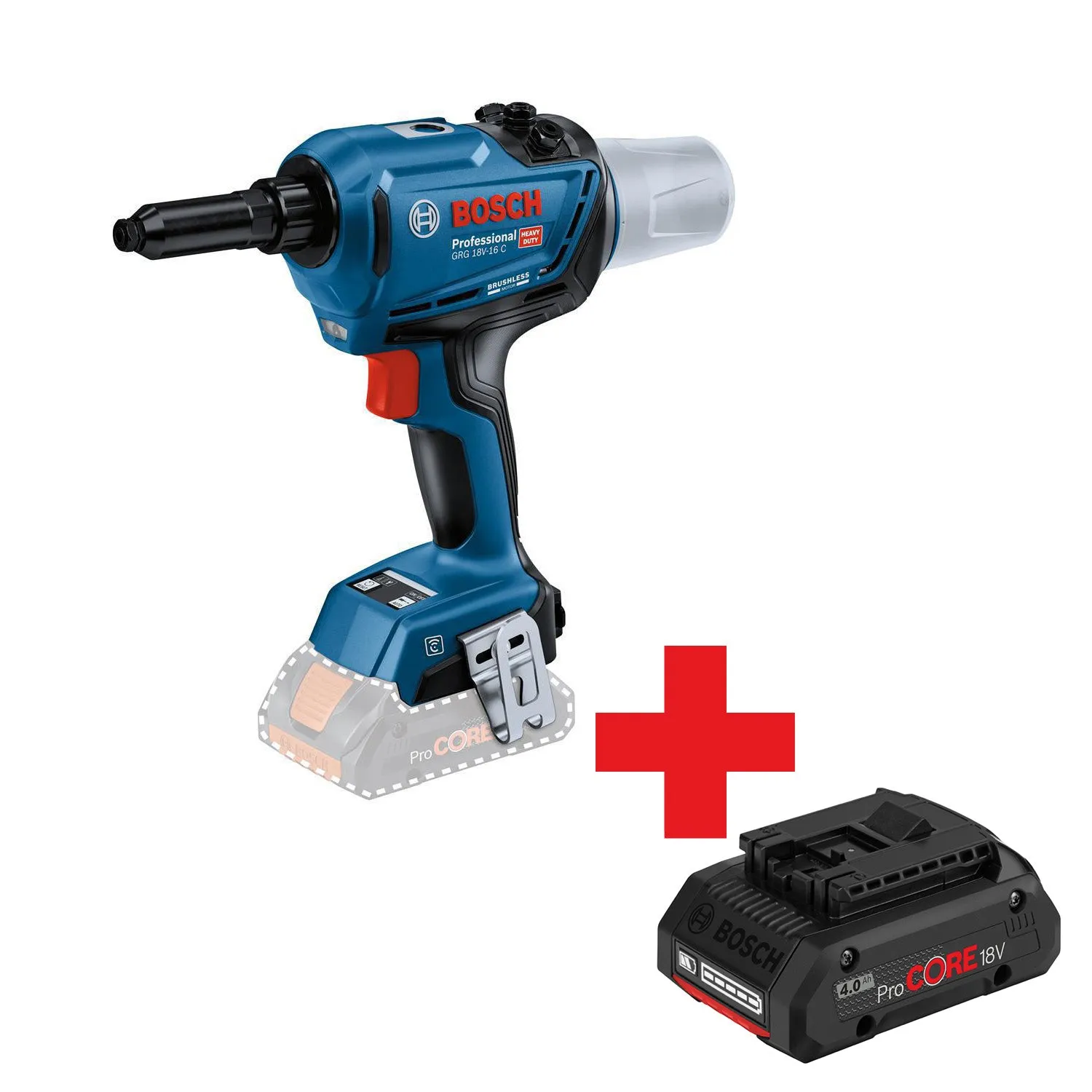 BOSCH PROFESSIONAL GRG 18V16 C ACCU POPNAGELTANG 18V BASIC BODY  06019K5000
