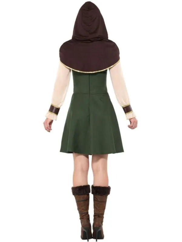 Groene dames Robin Hood jurk