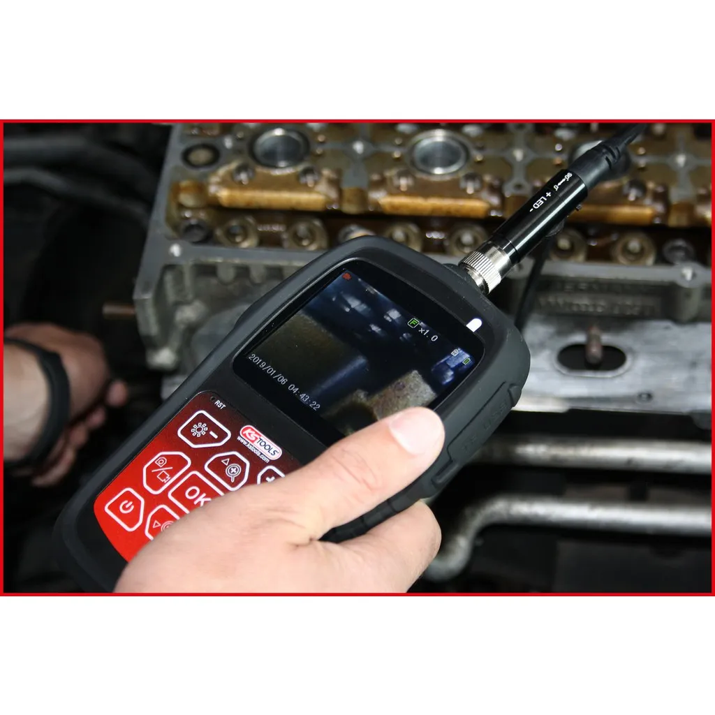 HDVIDEOSCOOPSET MET Ø 4,5 MM 0° EN 90° HDFRONTCAMERASONDE, OMSCHAKELBAAR, 7DLG