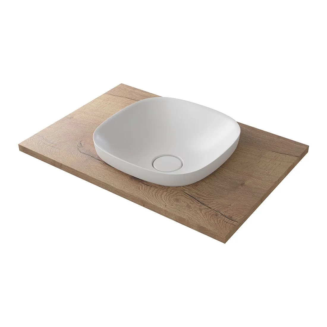 KERROCK UNI LIGHT WASBAK LUX 380 VIN SNOW WHITE 108 ZONDER OVERLOOP 377X377X109MM