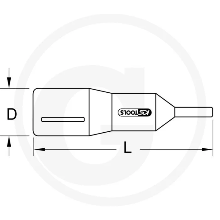 KS TOOLS 1/2" ISOLIERTE BITSTECKNUSS FüR BINNENZESKANTSCHRAUBEN, 10 MM  INNENSECHSKANT, TAUCHISOLIERUNG, DIN 3120, ISO 1