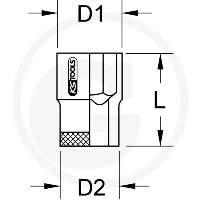 KS TOOLS 3/8" TITANIUM+ ZESKANT DOPSLEUTEL, 3/8"  100% ANTIMAGNETISCH, LICHTGEWICHT, ROESTVRIJ  6KANT  DIN 3124 / 
