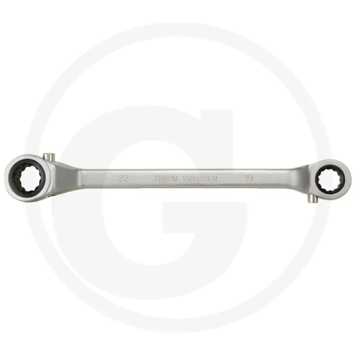 Ks tools classic ratelringsleutel, omschakelbaar, 24x27 mm - 24 tanden, chroom vanadium