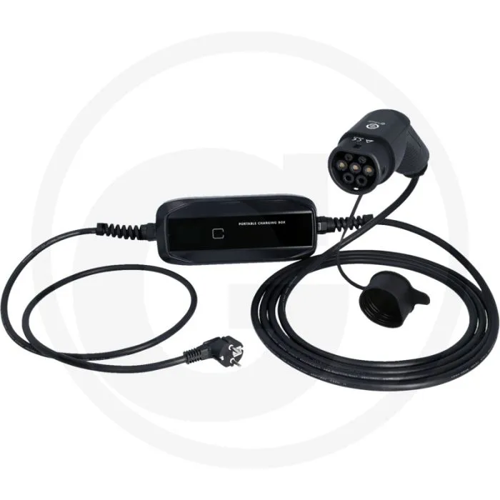 KS TOOLS EFUTURO MOBIEL LAADSTATION (MET TYPE 2 LAADKABEL, 1 FASE, TOT 3,7 KW, TOT 16 A, 230 V, MODES 2, LCDDISPLAY, SCHUKOSTE