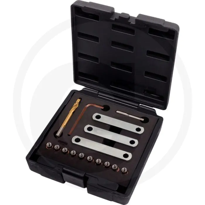 KS TOOLS SCHROEFDRAADREPARATIESET M9 X 1.25 VOOR REMKLAUWGELEIDERBOUTEN, 16DELIG  VOOR PROFESSIONELE REPARATIE VAN REMKLAUWGE