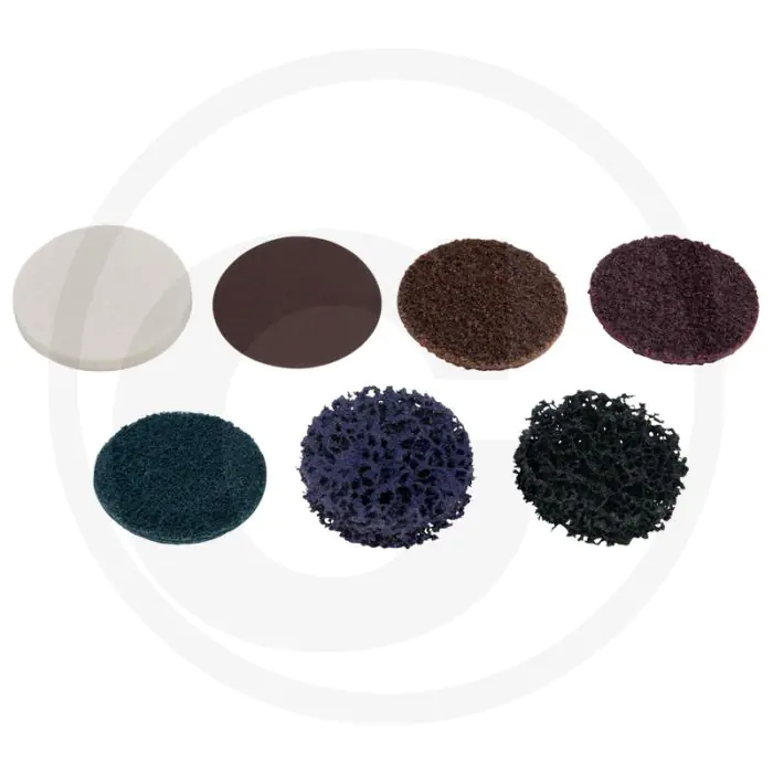 Ks tools schuurpads, Ø 50mm, korrel 240, 10 per pak sandpapier - voor het gladmaken en breken van kanten - 50mm doorsnee