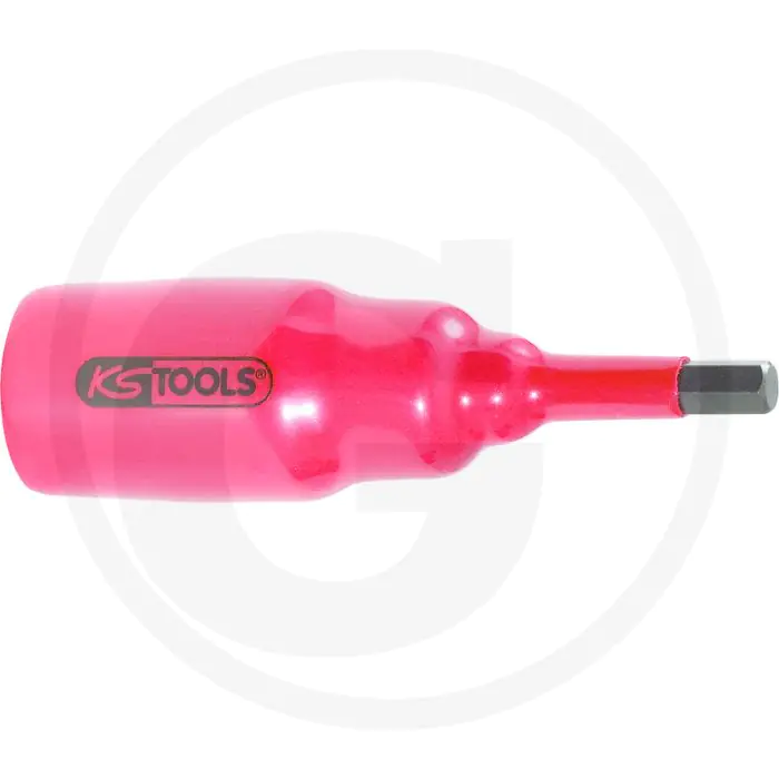 KS TOOLS STECKNUSS BIT 3/8´´ MIT SCHUTZ, 117.1737  INNENSECHSKANT, TAUCHISOLIERUNG, DIN 3120, ISO 1174, BRüNIERT, CHROM VANADIU