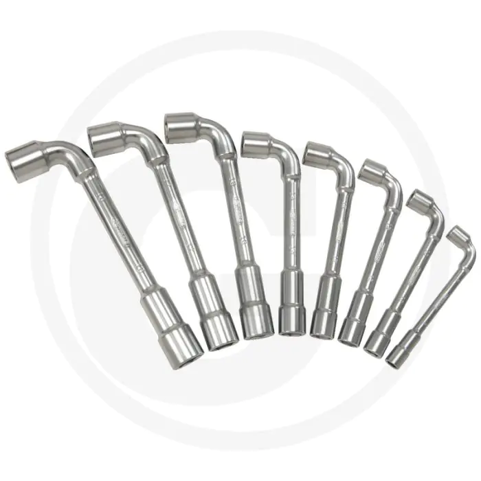 Ks tools ultimateplus dubbele pijpsleutelset, gebogen, 9-delig, 8-19 mm, 6-kant, 90° gekröpft