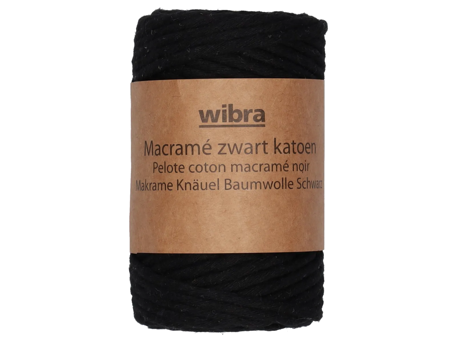 Macramé katoenkoord – zwart