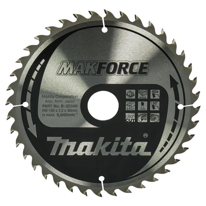 MAKITA B32340 CIRKELZAAGBLAD HOUT