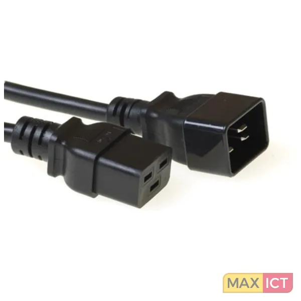 MicroConnect Microconnect PE141505 electriciteitssnoer Zwart 0,5 m C20 stekker C19 stekker
