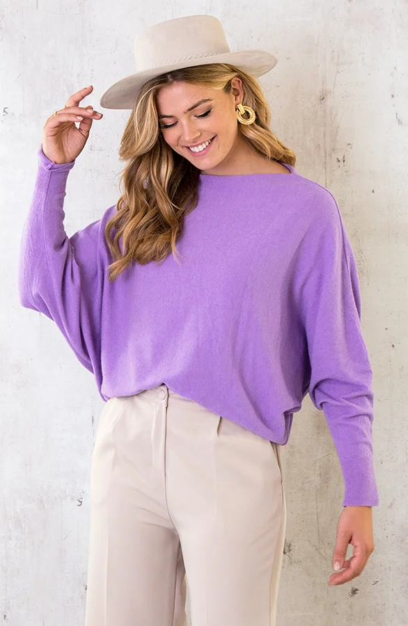Oversized Soft Trui Soft Lila