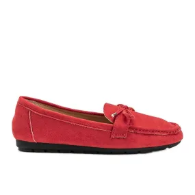 Rode loafers met een Deonte strik rood