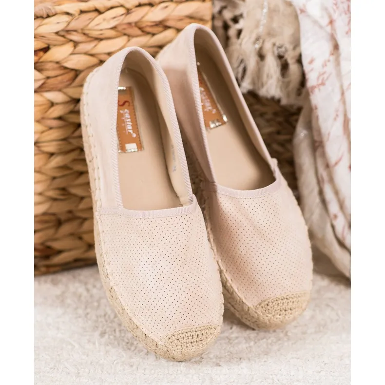 Seastar Opengewerkte Espadrilles Met Suède bruin