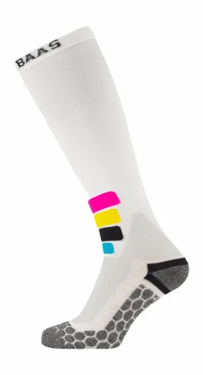 Skisok Poederbaas Tech Compress Merino Pro White