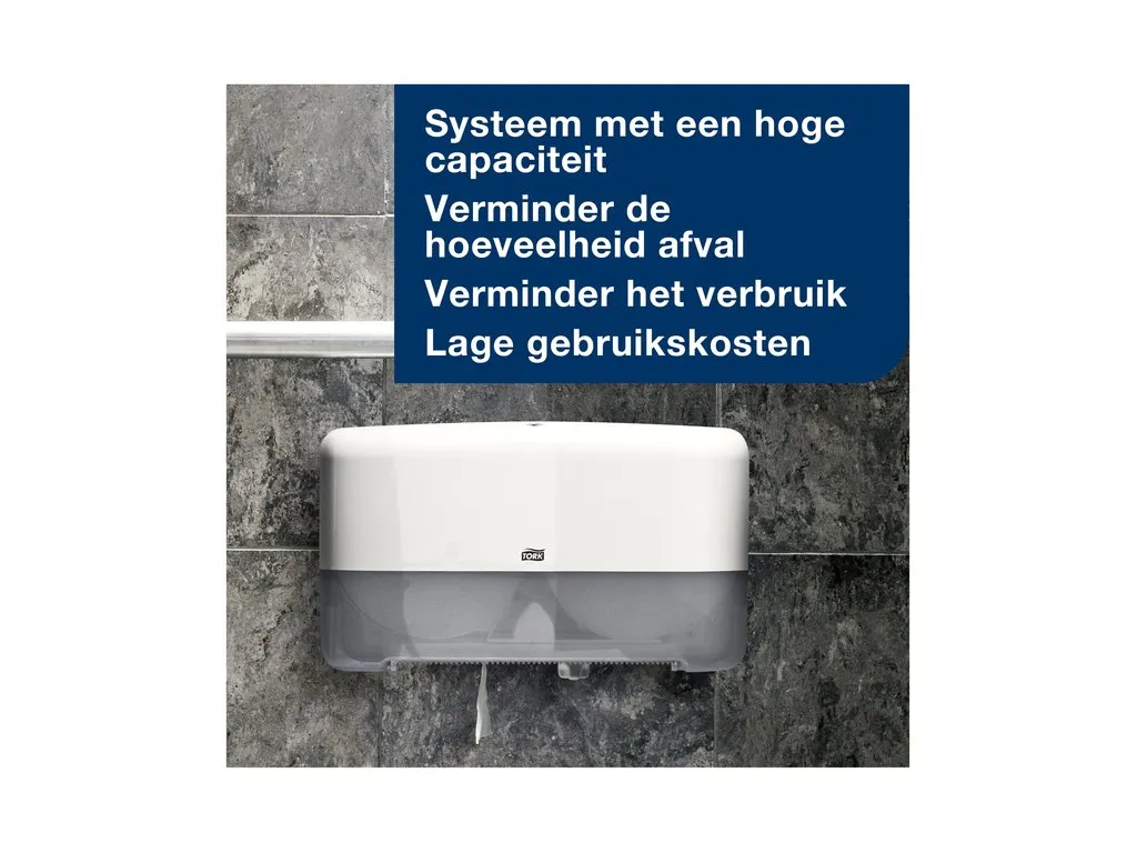TOILETPAPIER TORK T2 ADVANCED JUMBO KLEIN 2LAAGS 170M WIT 120280
