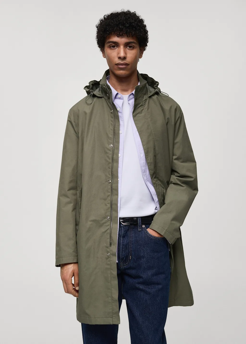 Waterafstotende parka met capuchon