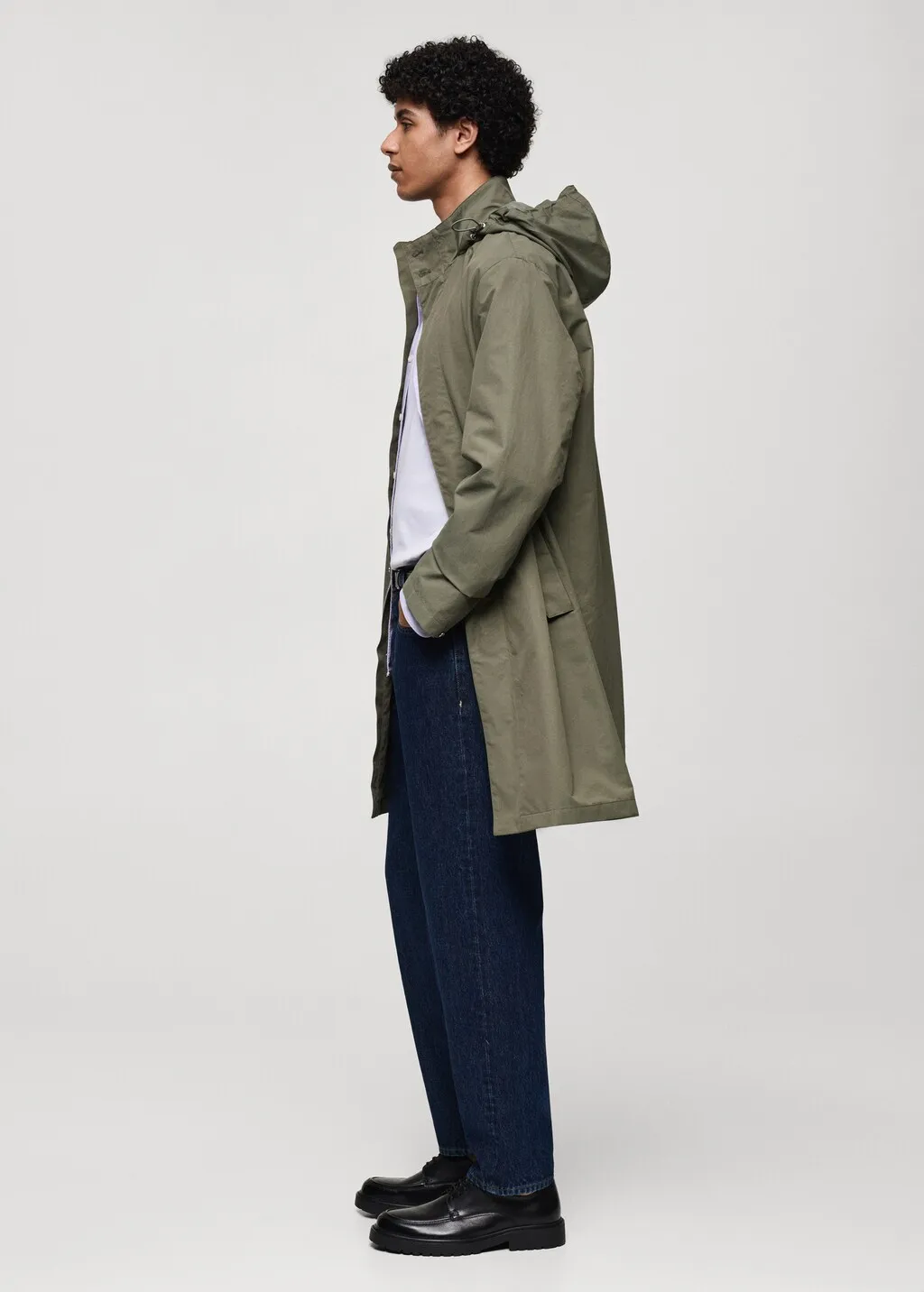 Waterafstotende parka met capuchon